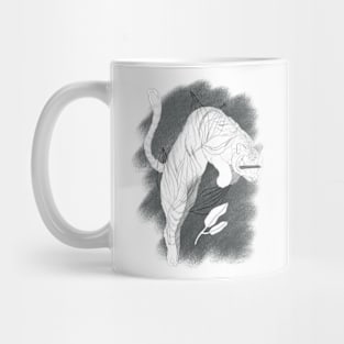 Abstract Sketch Line Tiger Composition Mug